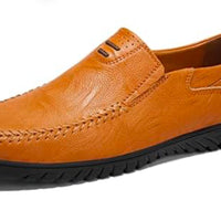 Loafer Shoes for Men Sewing Detail Loafer Shoes (Color : Light Brown, Size : 44 EU)