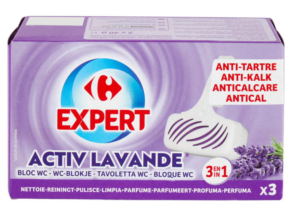 Carrefour Expert Tavoletta WC Activ Lavande 3 x 40 g