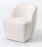 
              Pasadena Swivel Accent Chair Cream Boucle - Threshold designed with Studio McGee: Modern Armless, Curved Back LPEU843256
            