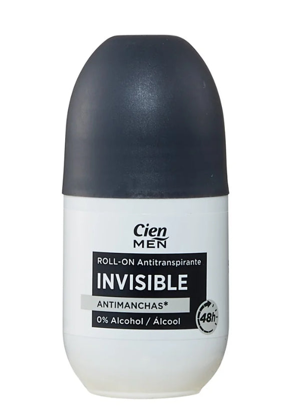 CIEN MEN Roll-on Antitranspirante 48h Invisible Antimanchas 50ml
