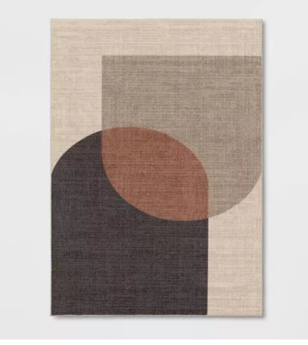 5'x7' Abstract Geometric Area Rug Beige/Brown - Threshold™
(1.5 m x 2.1 m)