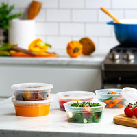 
              Deli Food Containers with Lids - 8 oz (237mL)
            