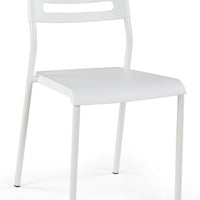 Desk/Writing Chair White - Humble Crew: Metal Frame, Stackable, for Home Office & Small Spaces LPEU844907