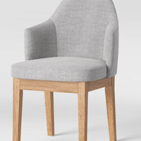 Kinston Curved Back Upholstered Dining Chair Linen - Threshold