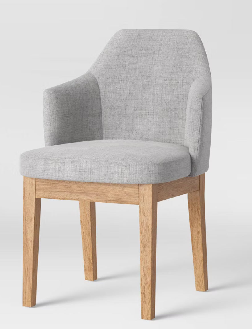Kinston Curved Back Upholstered Dining Chair Linen - Threshold