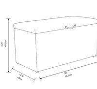 
              Lynwood Cube Bench Ticking Striped (FA) - Threshold designed with Studio McGee: Navy Upholstered Lift-Top Storage
            
