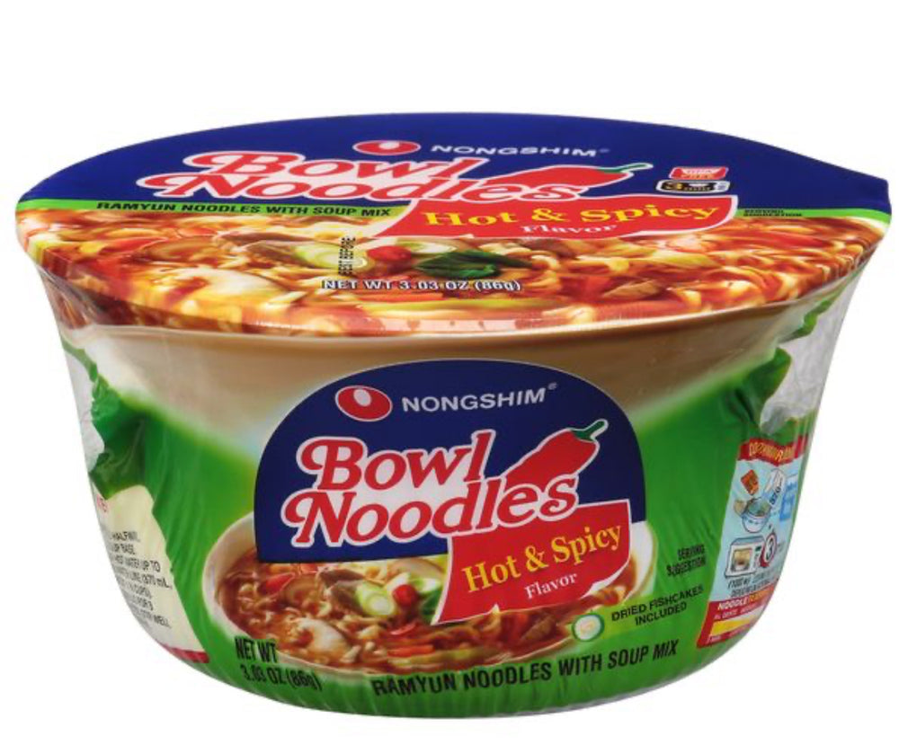 Nongshim Bowl Noodles, Spicy Chicken Flavor 86g DLC: Oct25