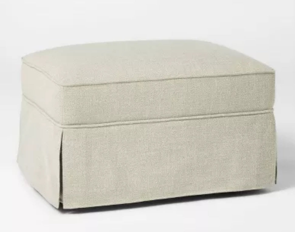 Vivian Park Ottoman Fern Green - Threshold designed with Studio McGee: Comfy, Upholstered, No Assembly Required LPEU842282