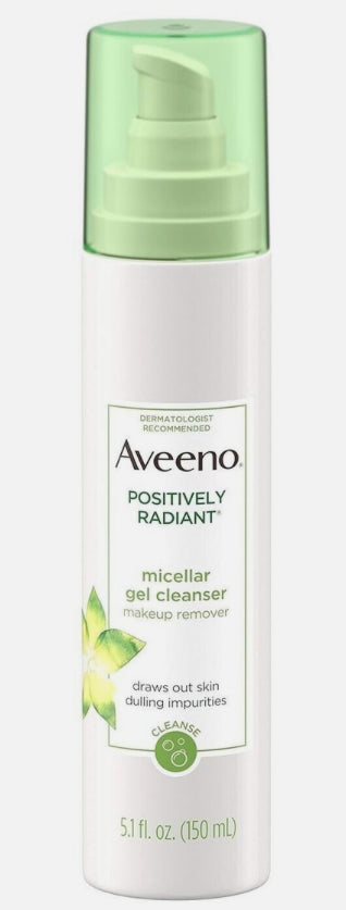 Aveeno Positively Radiant Hydrating Micellar Gel Facial Cleanser - 5.1oz (150ml)