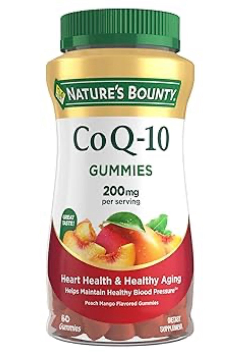 Nature's Bounty Co Q10 Gummies, Peach Mango Flavored (200 mg) - 60 Gummies DLC: 02/2027