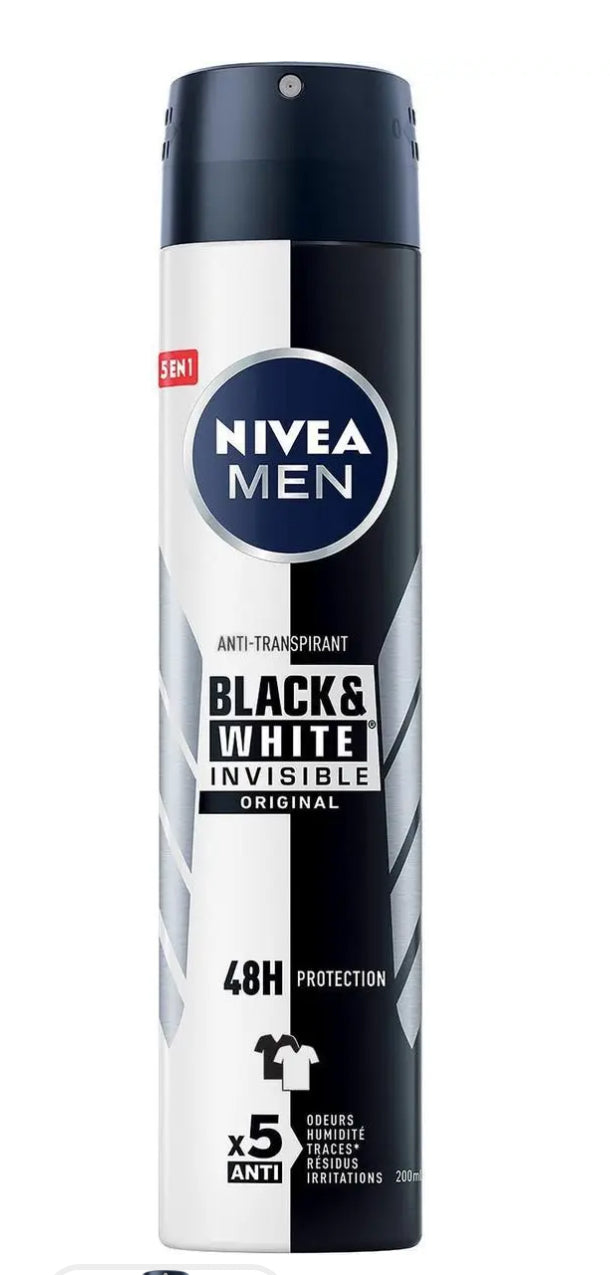 Déodorant spray invisible for black & white power Nivea Men 200ml