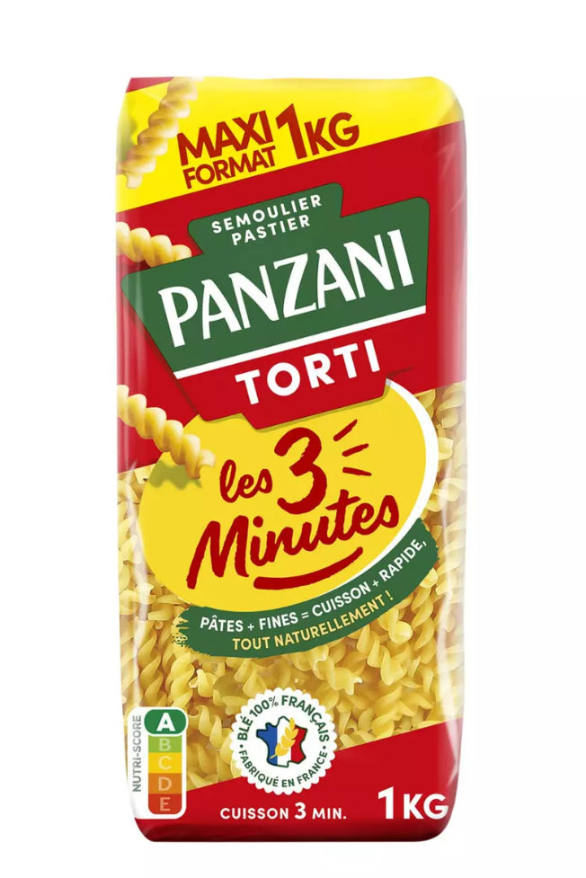 PANZANI Torti cuisson rapide 3min (1 kg) DLC: Sept26