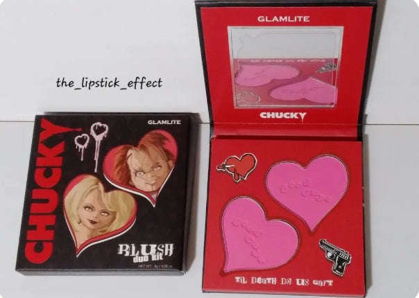 GLAMLITE X Chucky : Chucky & Tiff Blush Duo Kit # Childs Play
