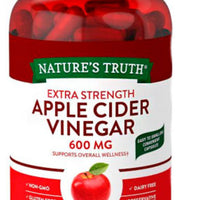 Nature's Truth Apple Cider Vinegar ~ 600 mg ~ Extra Strength Capsules ~ (240 Ct) DLC: Juillet27