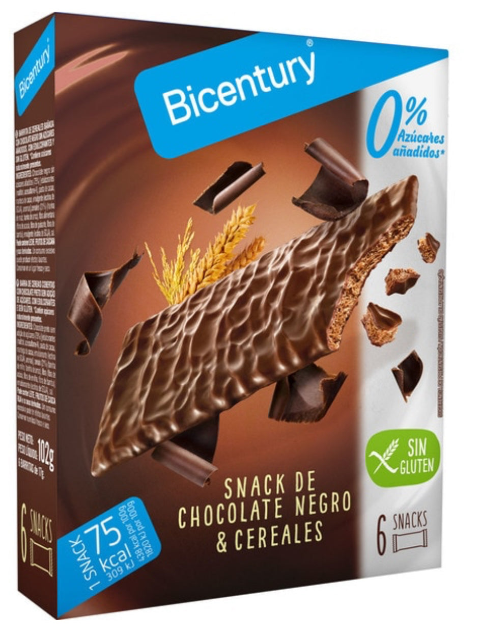 Bicentury - Barre De Chocolat Noir Sarialis Cereals
(102g) DLC: Juillet26