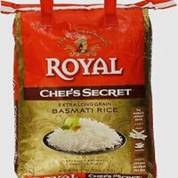 Riz basmati à grains extra longs Royal Chef's Secret, 10 livres, blanc
 (4.54 Kg)