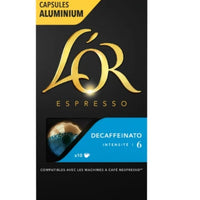Café Capsules Décaféiné Intensité 6 Compatible Nespresso L'OR (10 capsules) 30/08/26