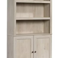 70" 5 Shelf Bookcase with Doors Chestnut - Sauder: Farmhouse Style, MDF Frame, Vertical Storage LPFT285254