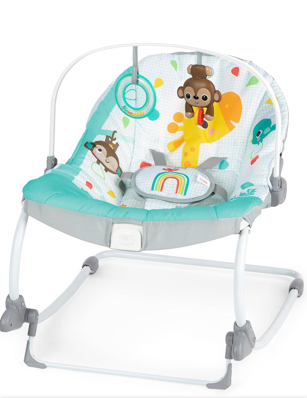 Bright Starts Wild Vibes - Rocker para bebés y niños pequeños con vibraciones, unisex, recién nacido