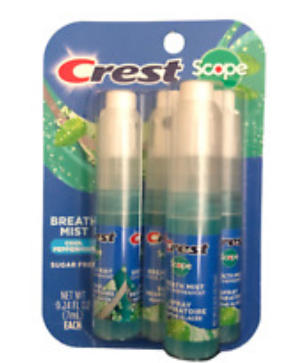 Scope Outlast Long Lasting Mint Breath Mist, 0.24 fl oz, 8ct