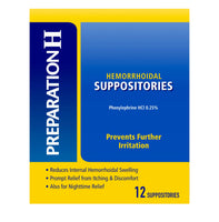 
              Preparation H Hemorrhoid Suppositories - 12 Count
            