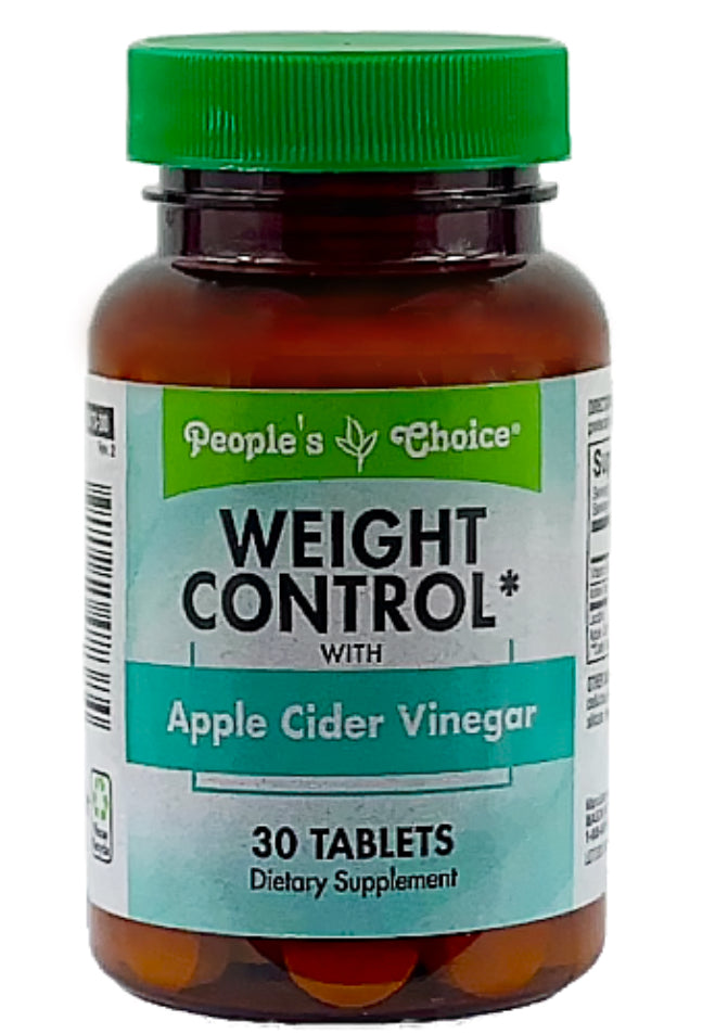 Vinagre de sidra de manzana PEOPLES CHOICE control de peso (30 tablets) DLC: Sept27