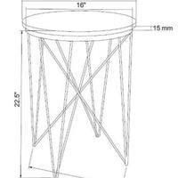 Marble Top Round Table Gold - Threshold™: Luxury Glam Steel Frame, No Assembly, Lacquered Finish