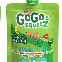 GoGo squeeZ Variety Pack Apple Apple, Gimme Five! Applesauce & Fruit Puree 90g DLC: Juillet25