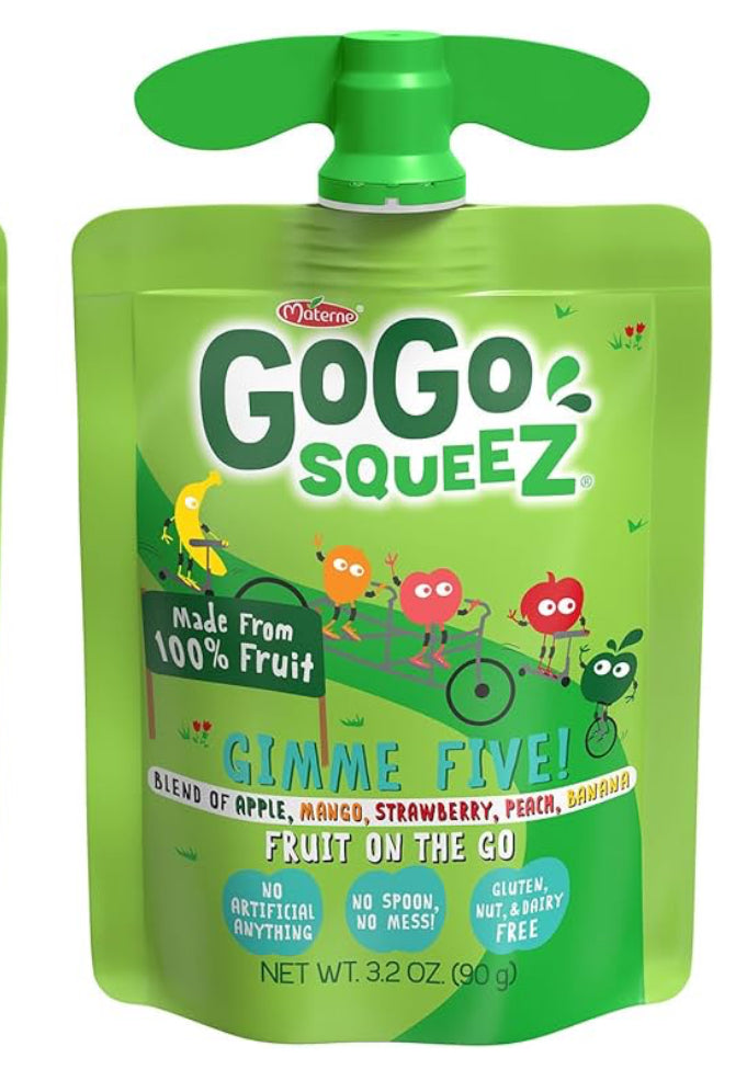 GoGo squeeZ Variety Pack Apple Apple, Gimme Five! Applesauce & Fruit Puree 90g DLC: Juillet25