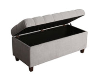 
              Ainsley Button Tufted Storage Bench - Silver Ash - HomePop (L 1m x 25cm, La 45cm, H 45cm,)
            