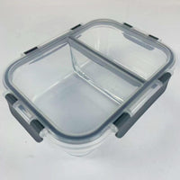 ProKraft - 2 Compartment Glass Food Storage Containers, Food Prep Bento Box with Lids (Set of 5), 36oz Each, 2 Individually sealed compartments, Leak Proof Design, BPA Free.