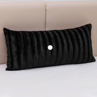 14"x26" Oversized Striped Lumbar Throw Pillow Cover Black - Rizzy Home