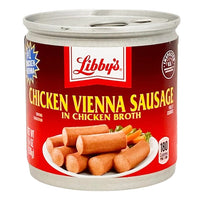 Libby's Chicken Vienna Sausage in Chicken Broth, Canned Sausage, 4.6 oz 6 Count (130g) DLC: Fev27