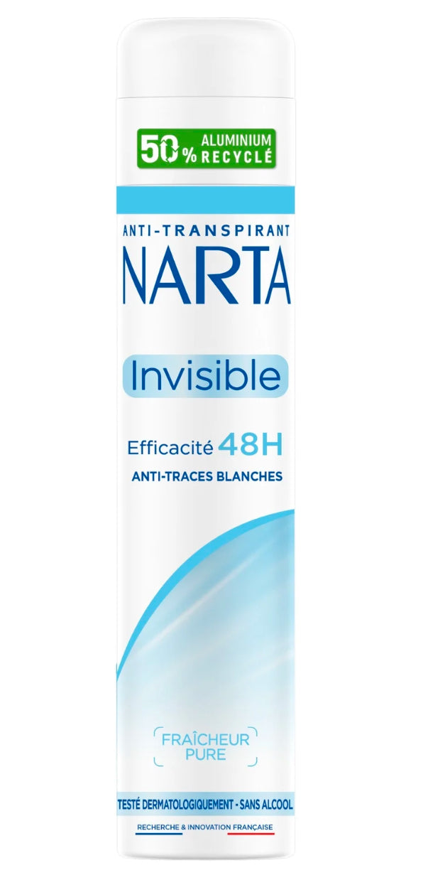 Déodorant Invisible Anti-Traces Blanches 48H NARTA 200ml
