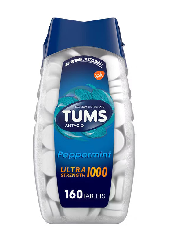 Tums Ultra Strength Mint Antacid Chewable Tablets 160ct DLC: Fev29