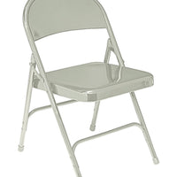 National Public Seat Home Office Decorative Standard All-Steel Folding Chair Grey