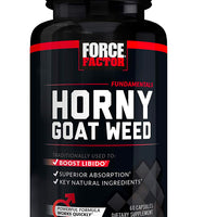 Force Factor Horny Goat Weed for Men, Natural Male Drive and Vitality Supplement with Natural 60 Capsules
