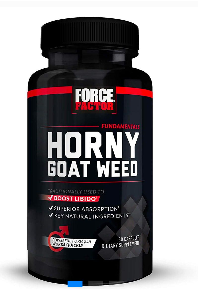 Force Factor Horny Goat Weed for Men, Natural Male Drive and Vitality Supplement with Natural 60 Capsules