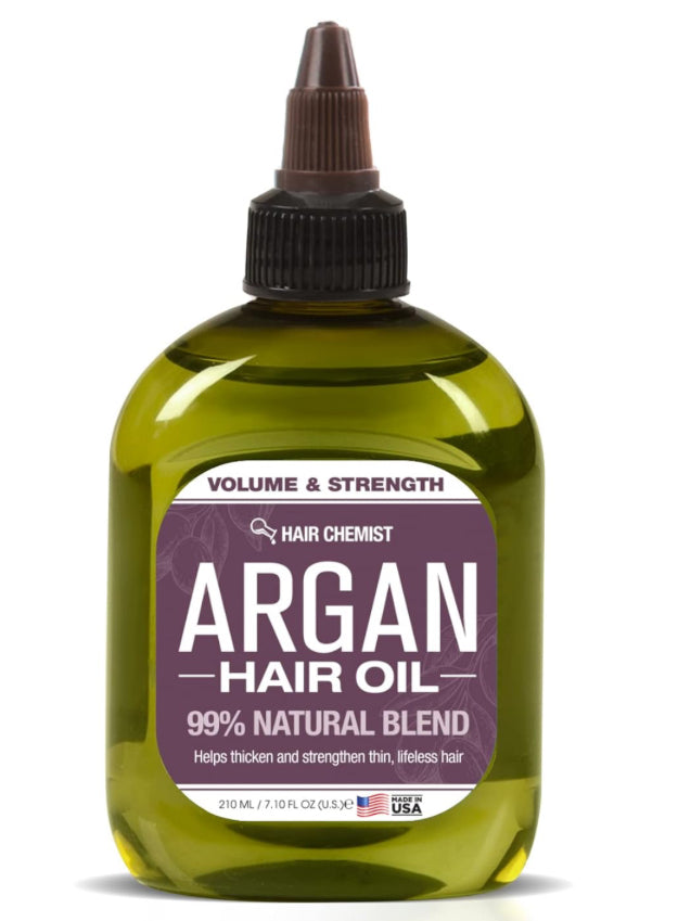 Hair Chemist 99% Natural Volume and Strength Hair Oil - Huile d'Argan 7.1 oz (210ml)