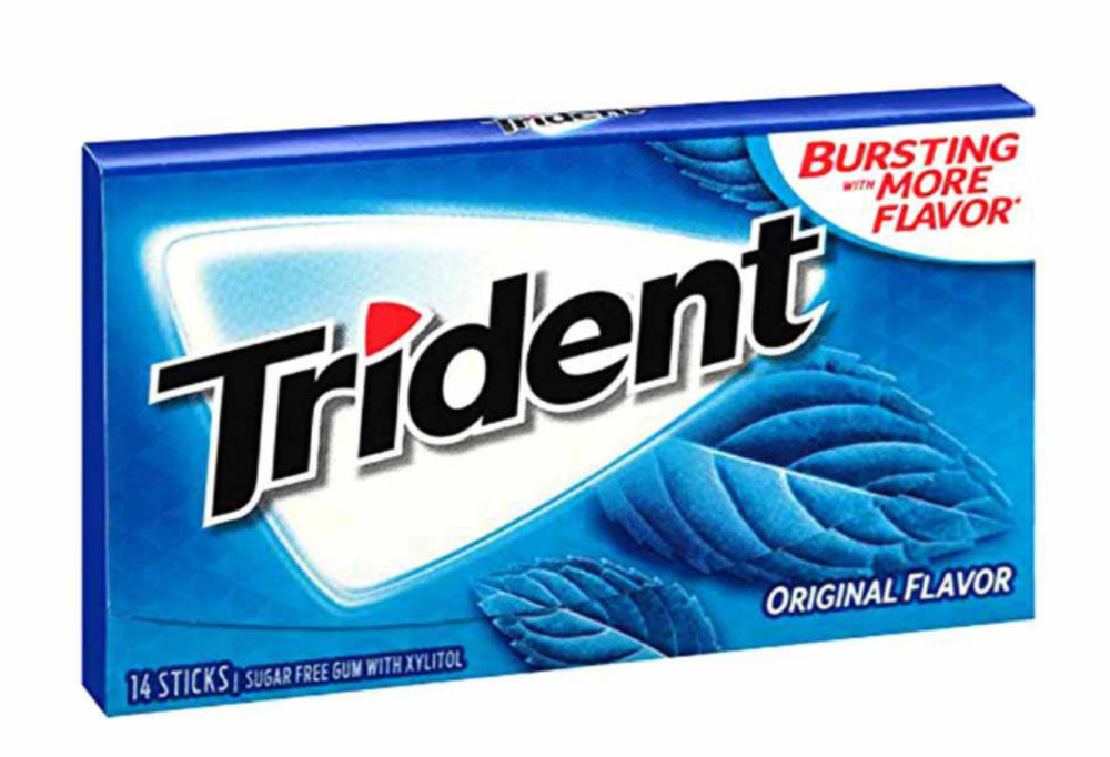 TRIDENT ORIGINAL FLAVOR SUGAR FREE 14 sticks DLC: Mars26