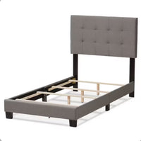 
              Twin Brookfield Modern and Contemporary Fabric Upholstered Bed - Baxton Studio 1 place
            
