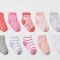 Toddler Girls' Low Cut Socks - Cat & Jack 4T-5T