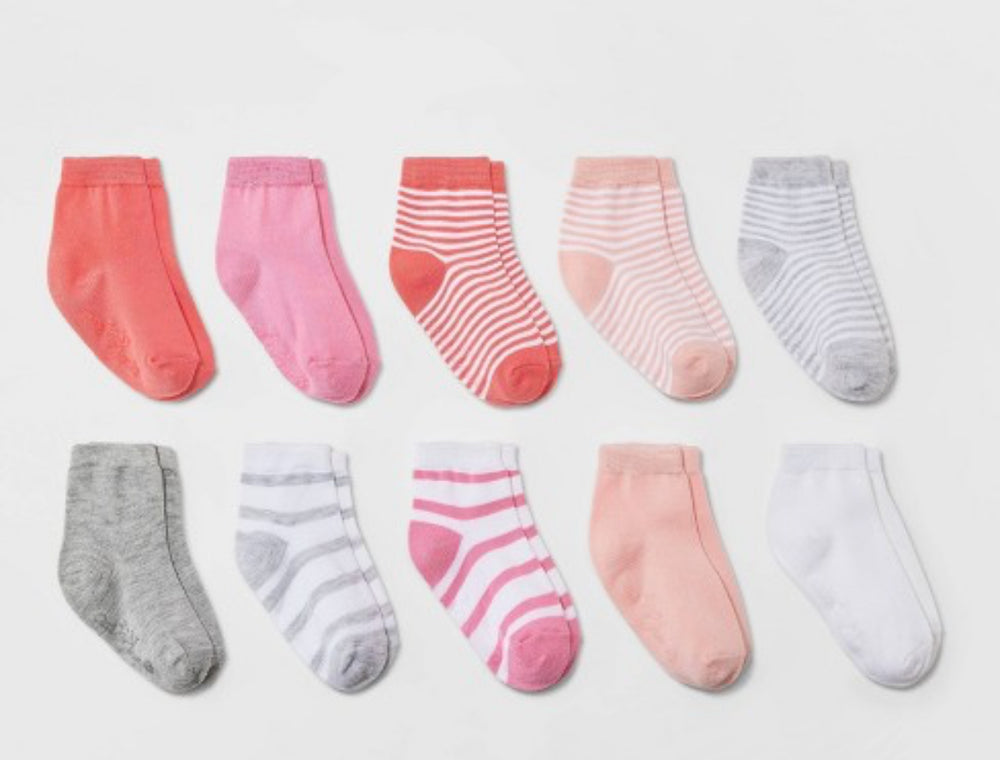 Toddler Girls' Low Cut Socks - Cat & Jack 4T-5T