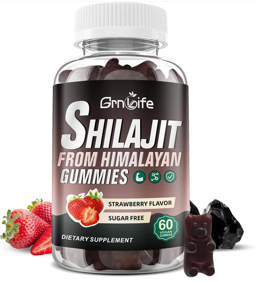 Shilajit Himalayan Gummies Strawberry flovor sugar free (60 tables) DLC: Nov26