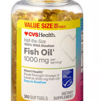 CVS Health 100 Wild Alaskan Fish Oil 1000mg 360 Softgels-b3 DLC: Oct27