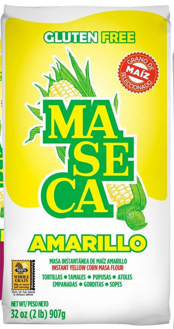 Maseca Maiz Amarillo Instant Corn Masa Flour 32 OZ (2 lb) 907g Gluten