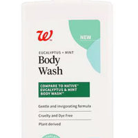 Walgreens Body Wash Eucalyptus + Mint, 18.0 fl oz (532 ml)