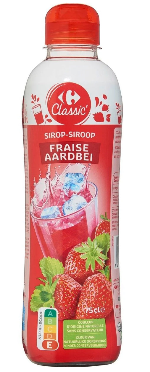 Sirop Fraise CARREFOUR CLASSIC (75cl) DLC: Juin26