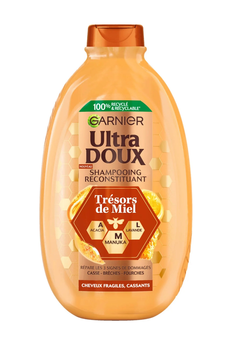 Shampoing Reconstituant Cheveux fragiles et cassants Acacia Manuka Lavande Ultra doux GARNIER
600mL