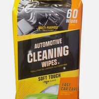 Automotive Cleaning Wipes Exterior & Interior Auto Surface Cleaner 60 Wipes